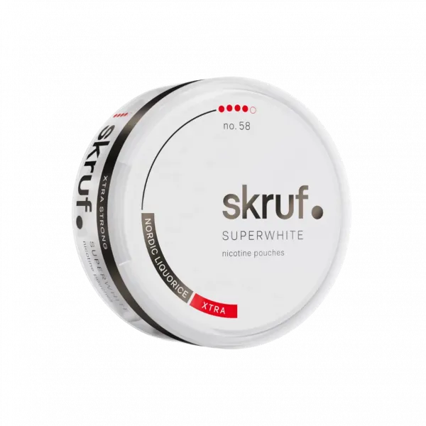 skruf Superwhite Liquorice Extra Strong SKRUF SUPERWHITE NORDIC LIQUORICE EXTRA STRONG